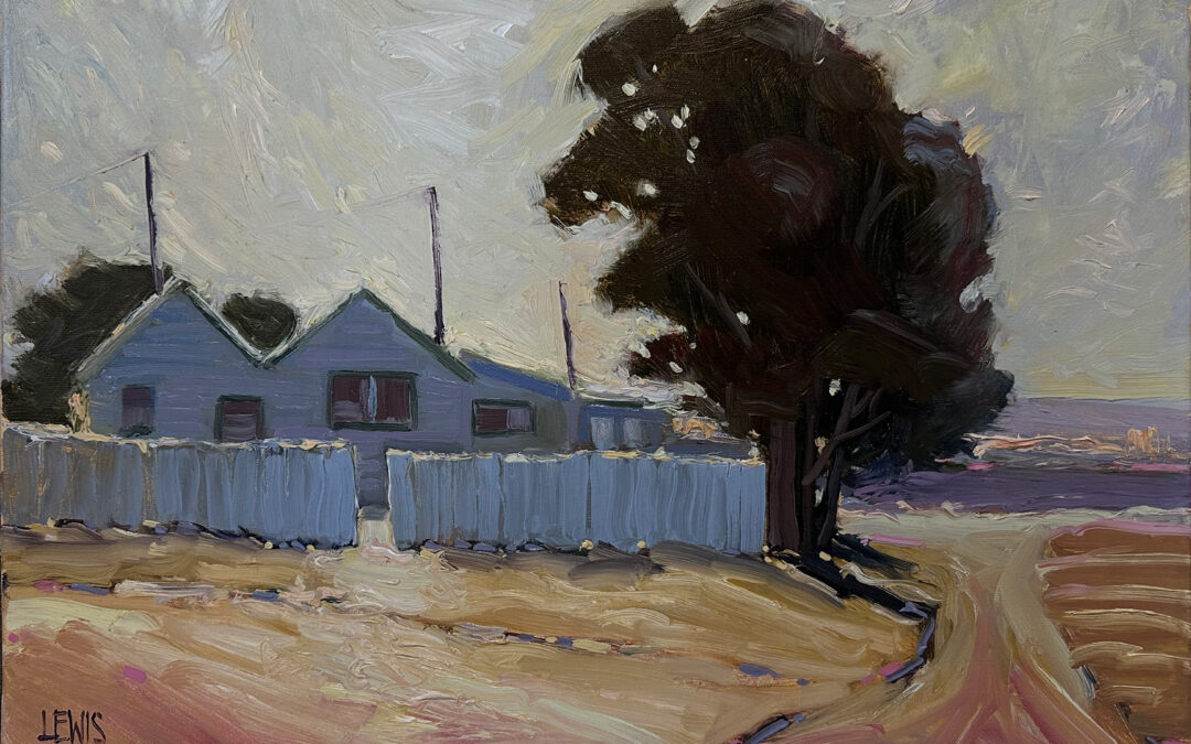 “Old Farmhouse near Moss Landing”, 24″x16″ oil on canvas